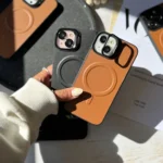 قاب مگ سیف چرمی لنز استند شو