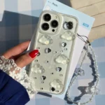 قاب آیفون ابر شاینی با آویز ابری