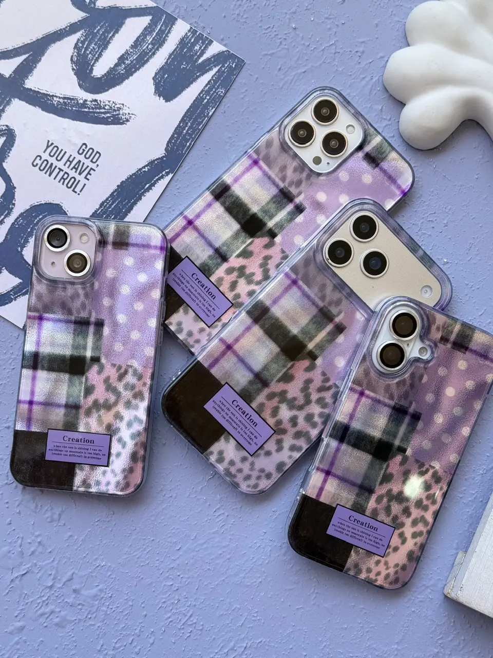 69aa56 قاب آیفون Purple Creation - Image 1
