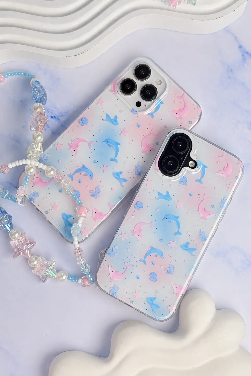 b92c73 قاب Pastel Star Dolphin با آویز - Image 1